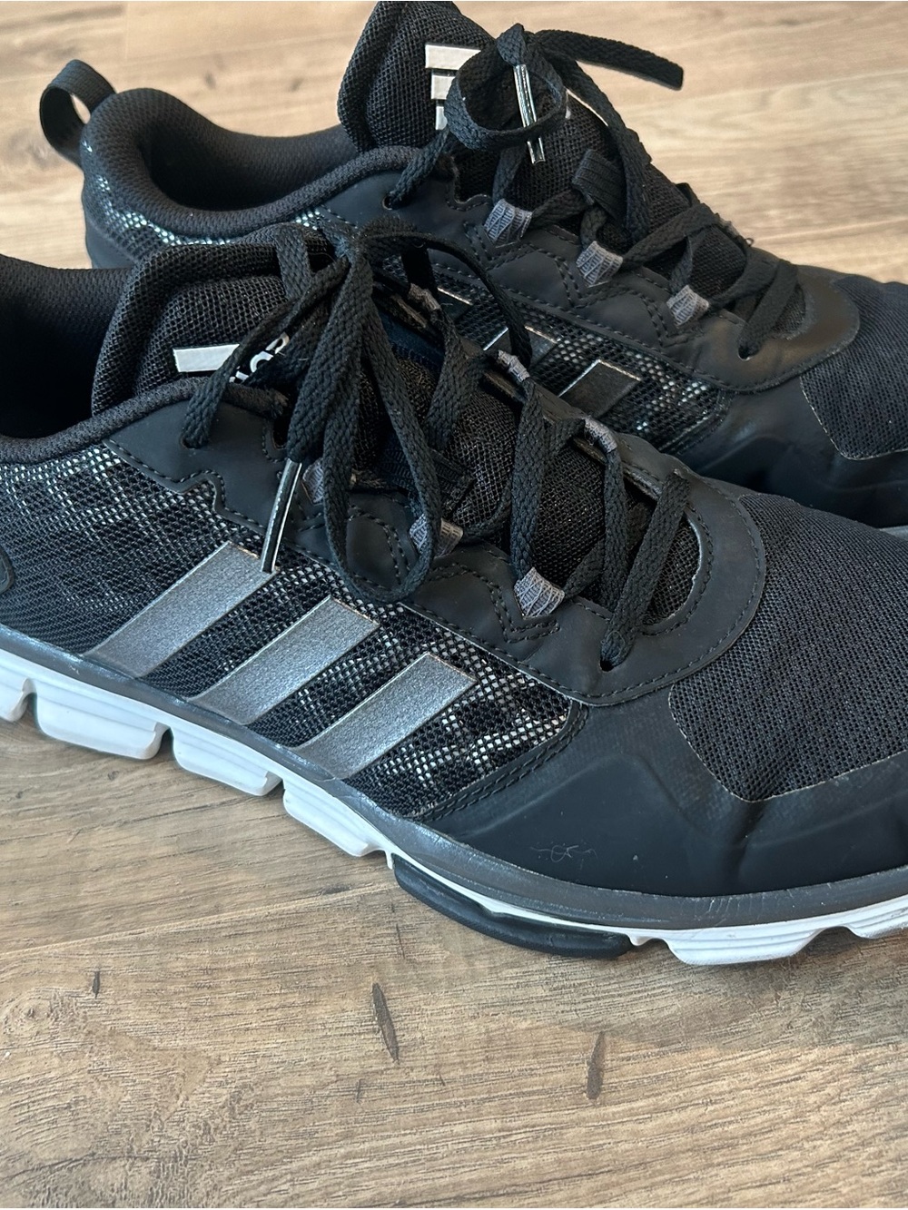 adidas Black and Silver Men's Athletic Sneakers
